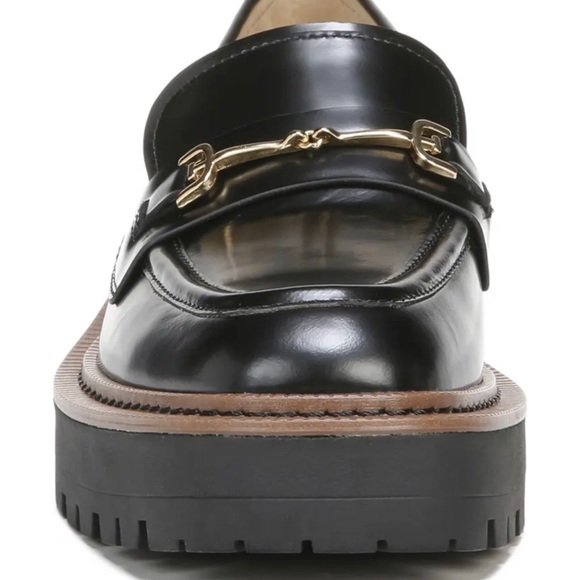 Sam Edelman Black Loafers with Gold Accent - Picture 4 of 11